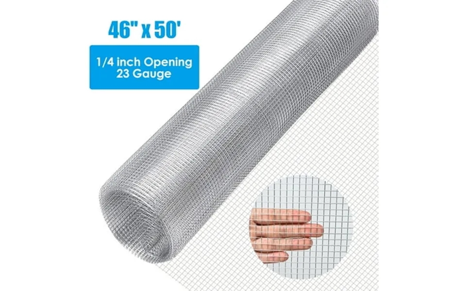 Gymax 46 X 50 1 4 Inch Hardware Cloth Galvanized Chicken Wire Welded Fence Mesh Roll