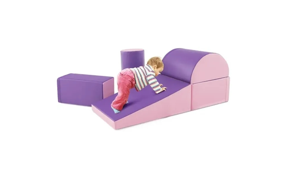 Gymax 5 Pcs Kids Climb & Crawl Activity Playset Soft Foam Block Toddler Play Structure