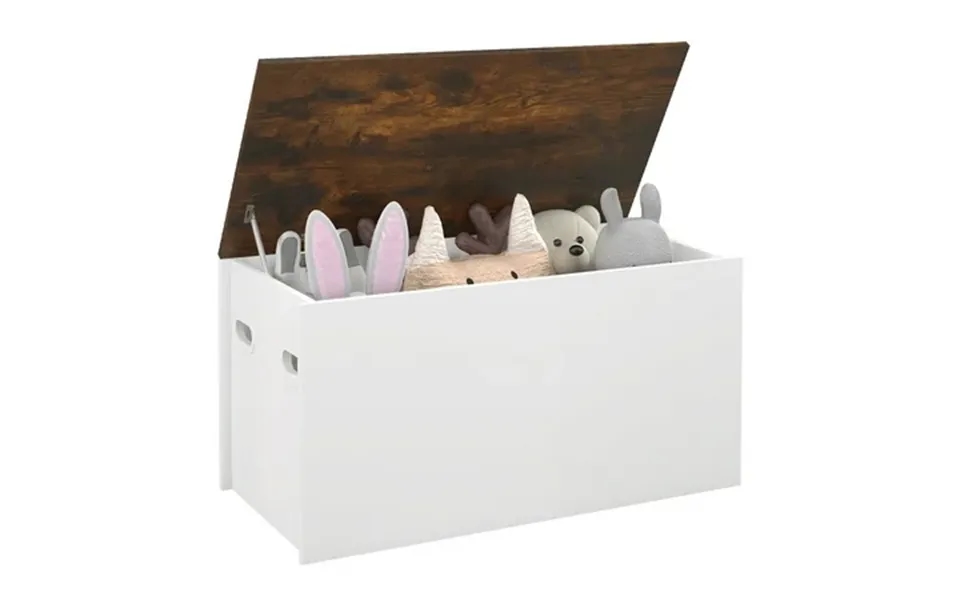 Gymax Flip-top Storage Chest Lift Top Storage Bench Wooden Deck Box Toy Box