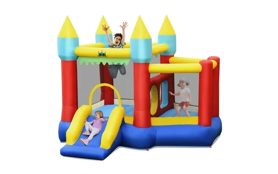 Gymax Inflatable Bounce House Slide Jumping Castle Ball Pit Tunnels Without Blower