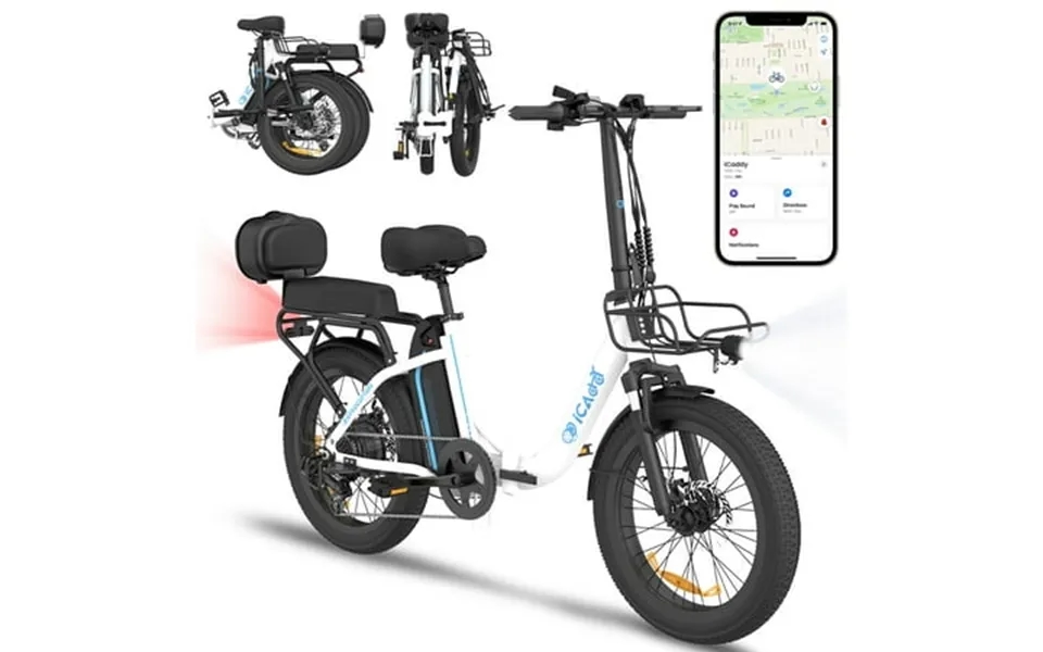 Gyrocopters Icaddy Foldable Electric Bike Ul 2849 15.6ah Battery Up To 125 Km Pas Range Speed Up To 40 Km H Cushioned Se