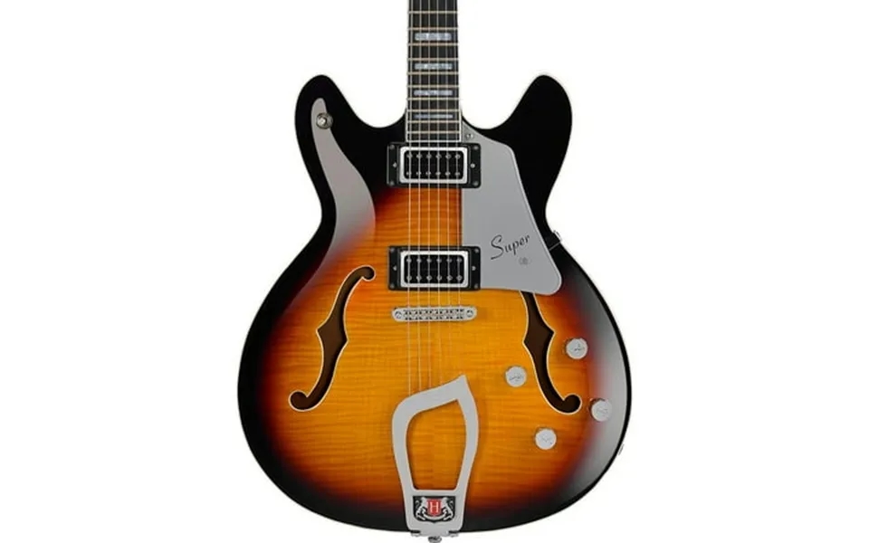 Hagstrom Super Viking Flame Maple Electric Guitar Tobacco Sunburst