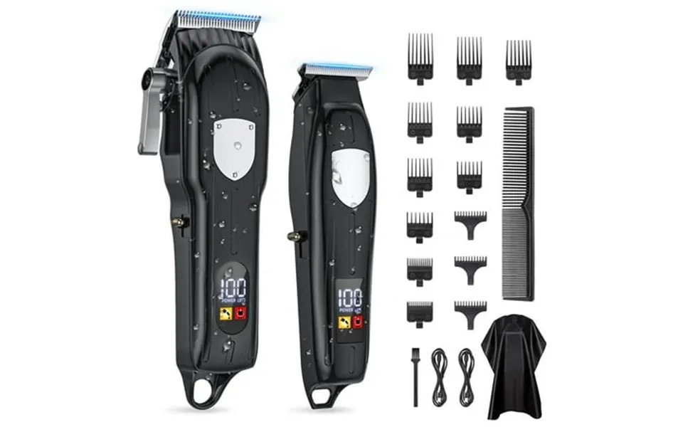 Hair Clippers Professional Beard Trimmer Set Cordless Barber Clippers Hair Cutting Kit & Zero Gap T-blade Trimmer Combo
