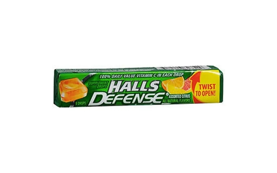 Halls Defense Vitaminc Supplementdrops Assorted Citrus