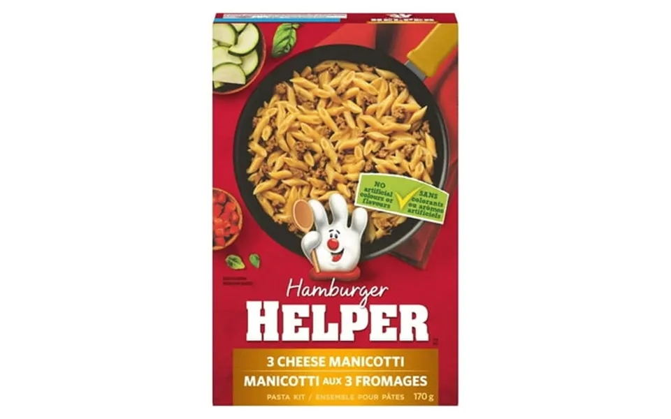 Hamburger Helper 3 Cheese Manicotti 170g 6oz. Box