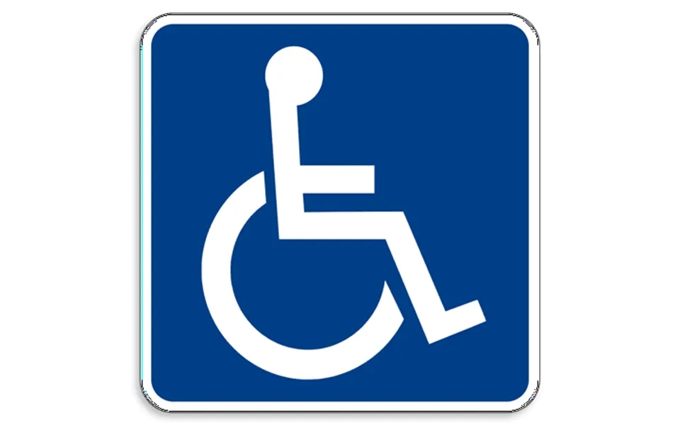 Handicap Symbol Preformed Pavement Marking Parking Facility Stall Sign Blue And White