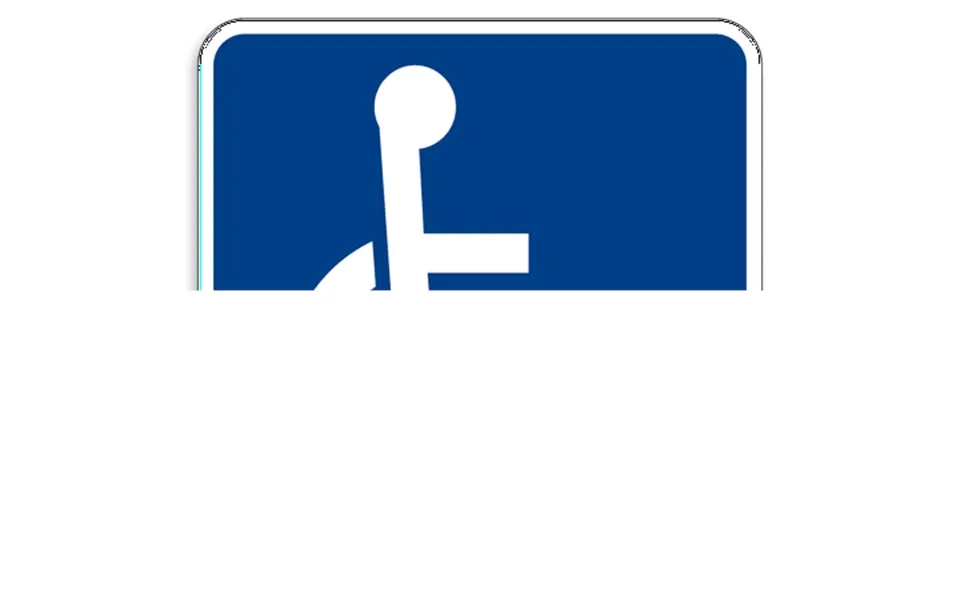 Handicap Symbol Preformed Pavement Marking Parking Facility Stall Sign Blue And White
