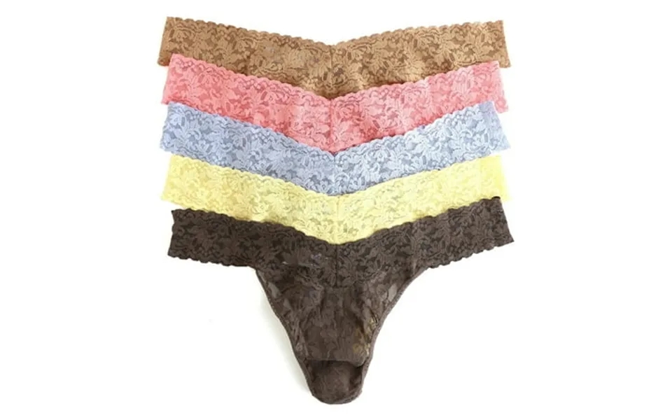 Hanky Panky 5-pack Signature Lace Original Rise Thong 48115pk Ladylike Classics
