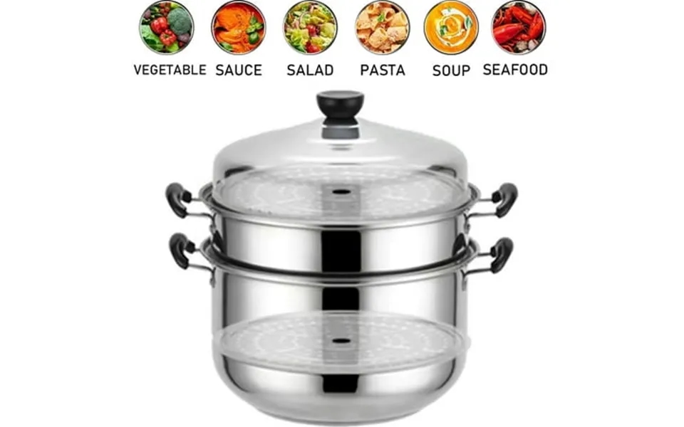 Haokaini 3 Tier Steamer Pot Stainless Steel Food Steamer With Lid Multipurpose Steamer Cookware For Cooking Vegetables S