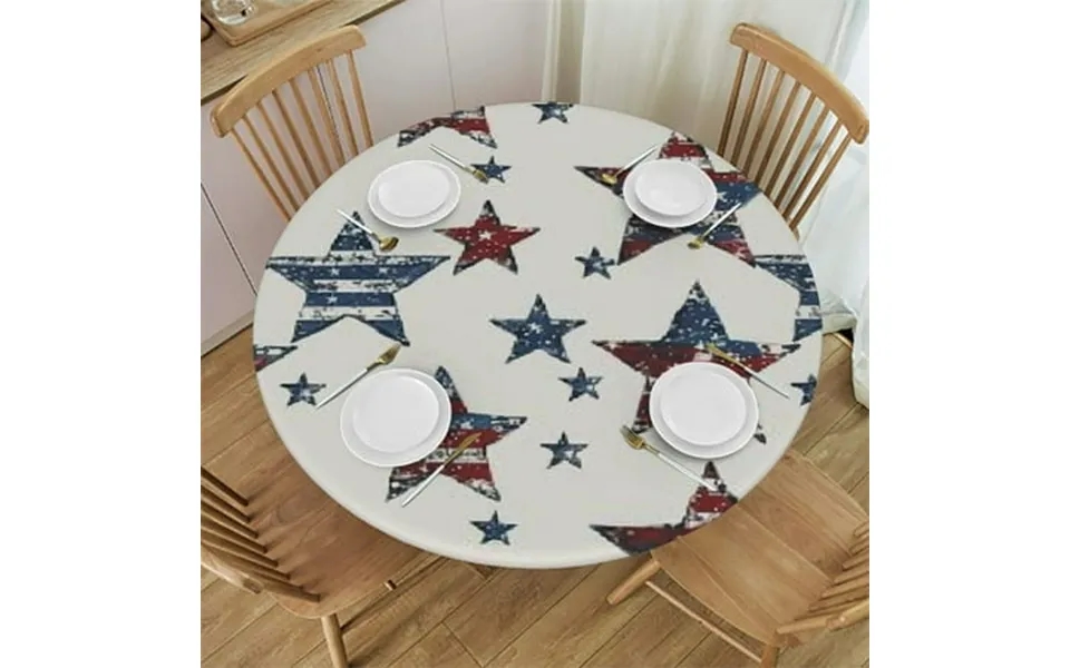Haoxit Round Fitted Tablecloth With Print Polyester Table Cover Fits Round Table The For Your Table 38-42