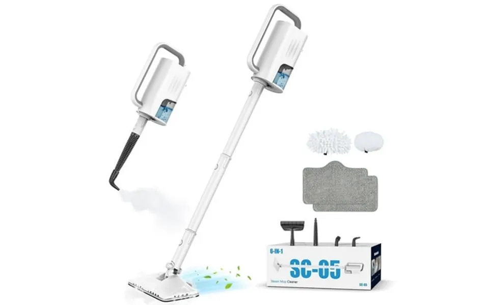 Haoyunduo Steam Mop 6-in-1 Detachable Handheld Steam Mop Cleaner With 2 Microfiber Pads For Hard Floor Carpet