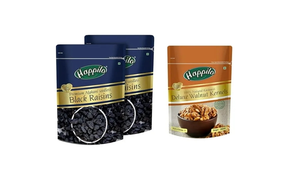 Happilo Premium Afghani Fresh Seedless Black Raisins 250gm 17