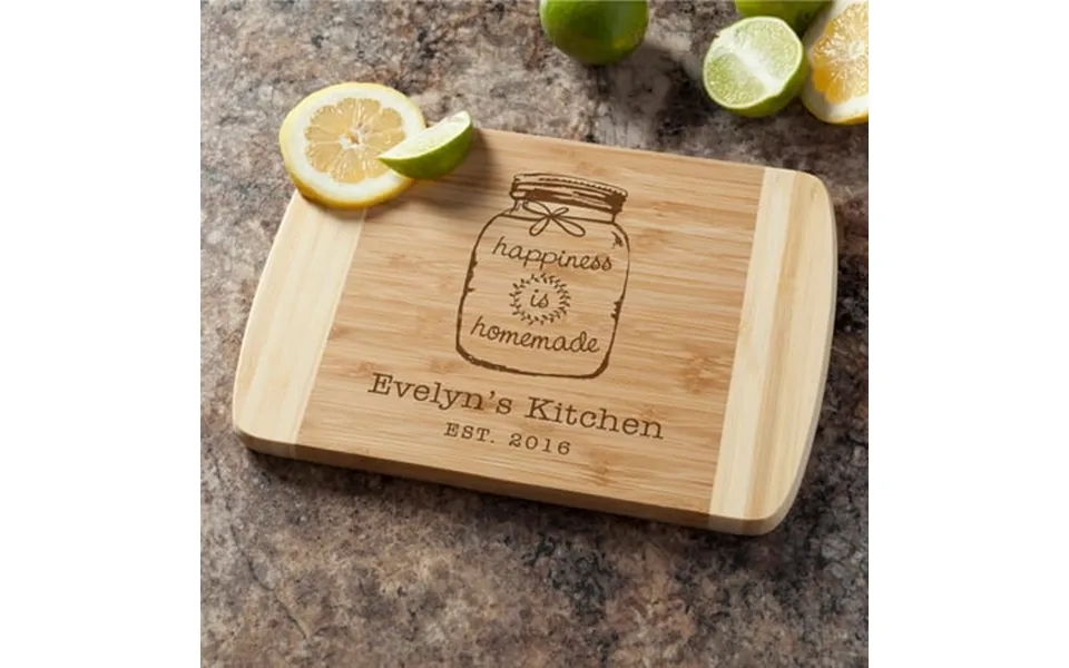 Happiness Is Homemade Personalized Bamboo Cutting Board