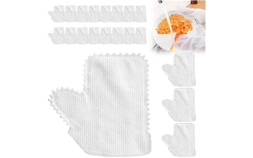 Happon 20 Pcs Home Dust Removal Gloves Microfiber Cleaning Duster Glove Washable Reusable Wet & Dry Kitchen Mitt White