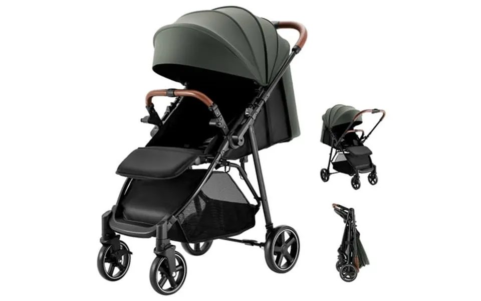 Harppa Foldable Stroller For Baby And Toddler Reversible Handle 17lbs Unisex Green