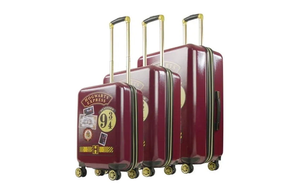 Harry Potter 3 Piece Set Rolling Luggage Hogwarts Express Hardshell Suitcase With Spinner Wheels 21 25 And 29 Inch Burgu