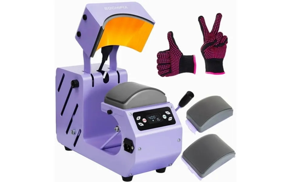 Hat Heat Press Machine Gochifix Automatic Hat Heat Press With 2pcs Interchangeable Platens For Caps Hats T-shirts And Ht