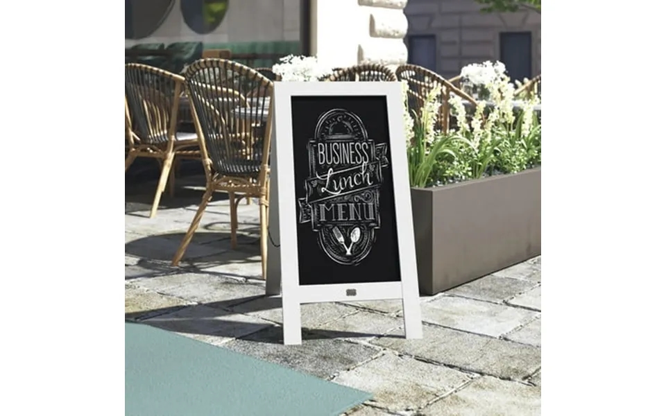 Hbcy Creations Solid White A-frame Chalkboard Deluxe Set 8 Chalk Markers 10 Stencils 2 Magnets And Eraser Outdoor Sidewa