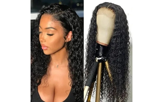 Hd Water Wave Lace Front Wigs Human Hair Pre Plucked Wet And Wavy Wigs Human Hair Lace Front 4x4 Curly Lace Closure Wigs product image