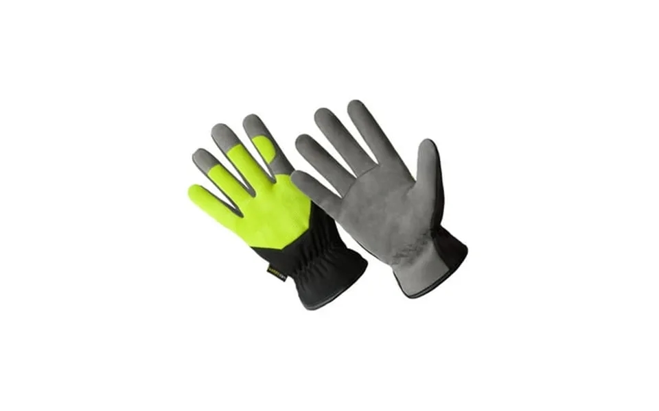 Hd0002-l-12pk Hi-dexterity Multi-purpose Synthetic Leather Gloves Hi-viz Spandex Back Slip-on Style 12 Pair Value Pack