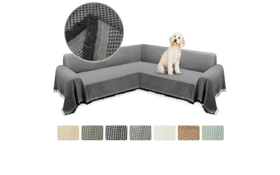 Hdcaxkj Black White Sectional Couch Covers L Shape Sofa Cover Washable Sectional Slipcovers Boho Corner Sofa Cover Soft