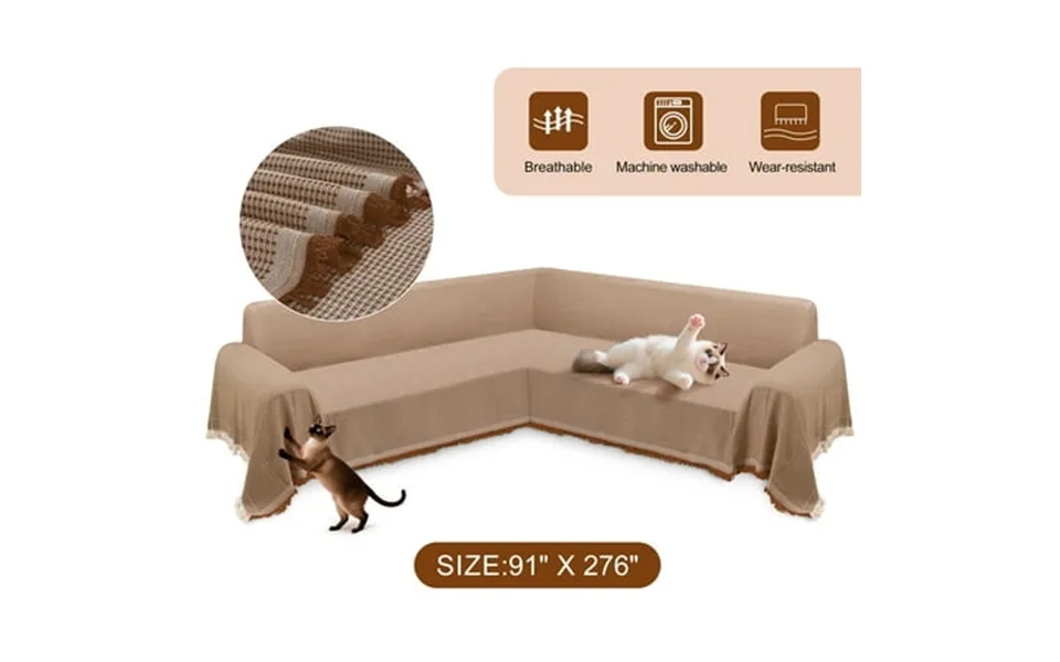 Hdcaxkj Washable L Shape Sofa Covers Reversible Sectional Couch Covers Corner Sofa Slipcovers Blankets Sofa Cover For Li