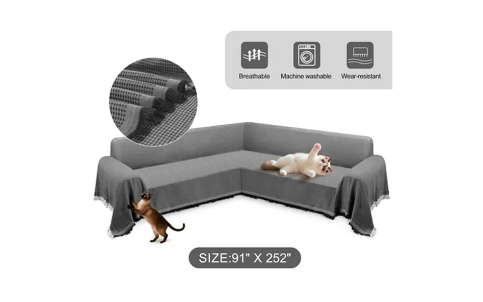 Hdcaxkj Washable L Shape Sofa Covers Reversible Sectional Couch Covers Corner Sofa Slipcovers Blankets Sofa Cover For Li