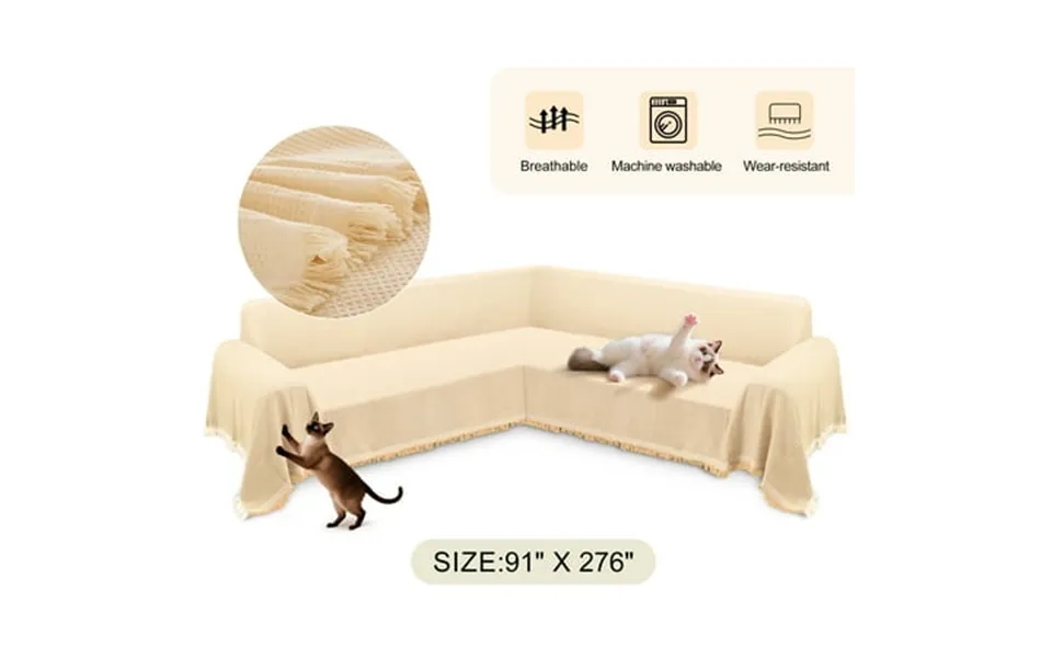 Hdcaxkj Washable L Shape Sofa Covers Reversible Sectional Couch Covers Corner Sofa Slipcovers Blankets Sofa Cover For Li