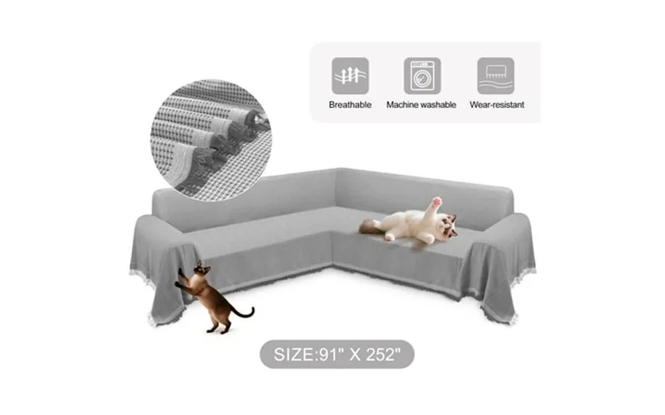 Hdcaxkj Washable L Shape Sofa Covers Reversible Sectional Couch Covers Corner Sofa Slipcovers Blankets Sofa Cover For Li
