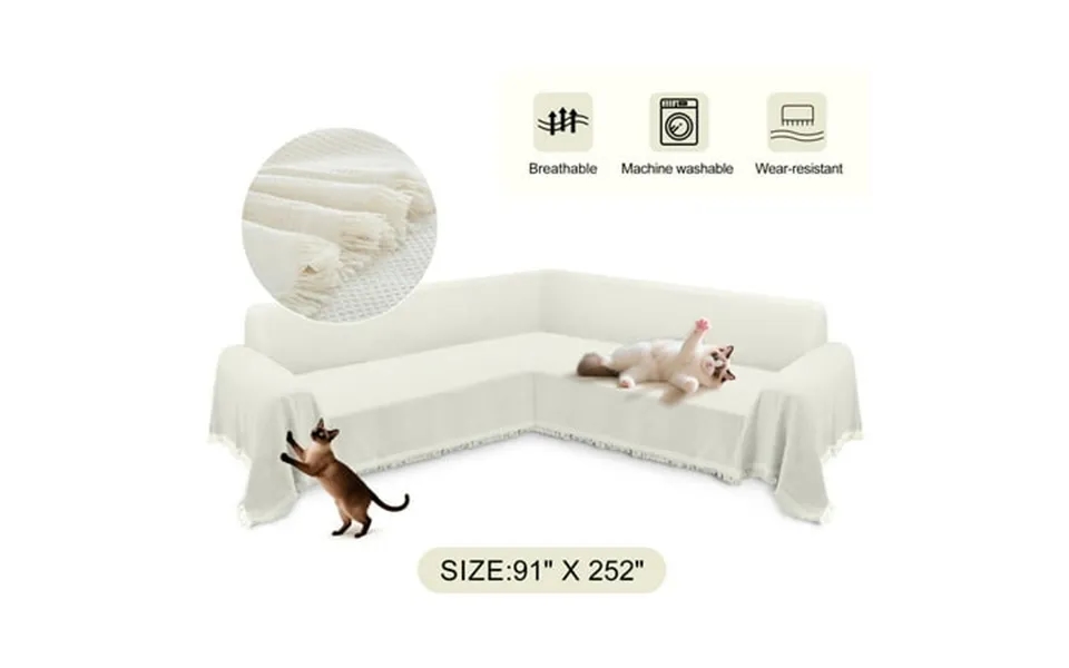 Hdcaxkj Washable L Shape Sofa Covers Reversible Sectional Couch Covers Corner Sofa Slipcovers Blankets Sofa Cover For Li