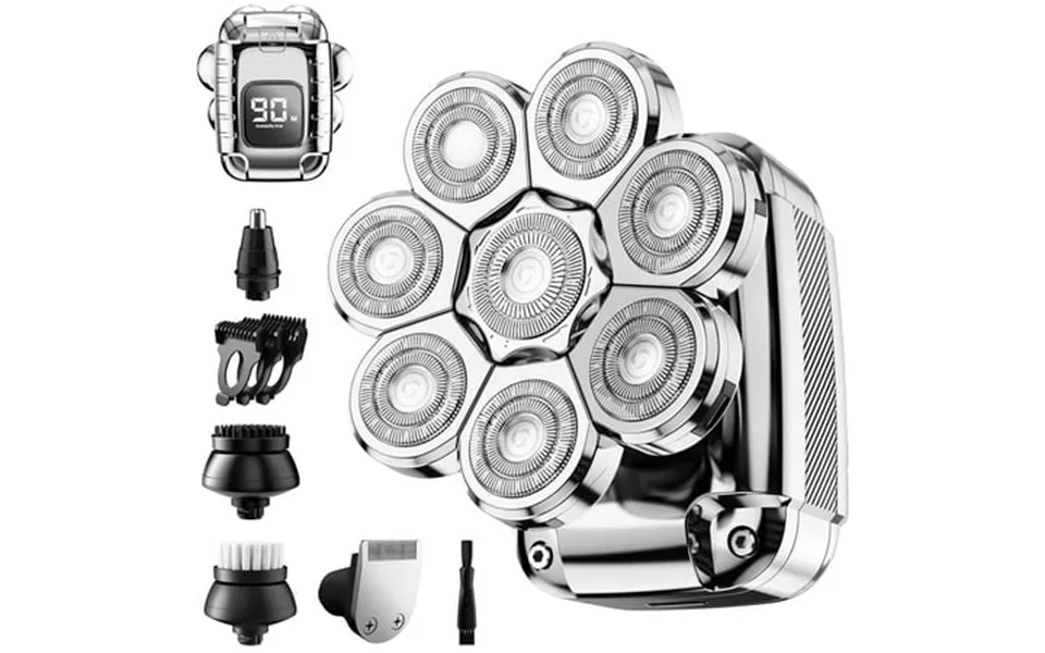 Head Shaver For Bald Men 8-in-1 Men’s Electric Shaver Bald Head Shaver For Men Electric Razor For Bald Men Ipx7 Waterpro