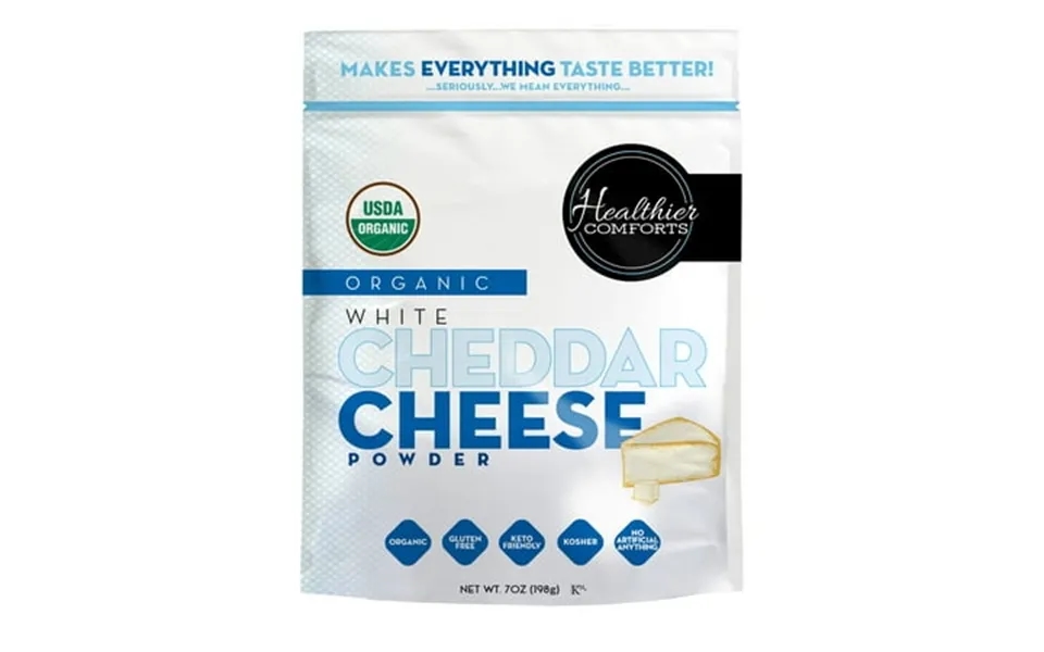 Healthier Comforts Organic White Mmf7 Cheddar Cheese Powder Gluten Keto-friendly Non-gmo Antibiotic & Hormone Free Perfe