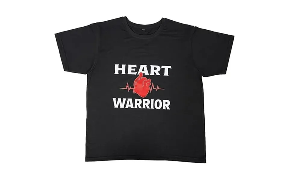 Heart Warrior Men’s Black Shirt 100% Cotton Tee Shirt With Bold Front Print Breathable Durable Casual Activewear