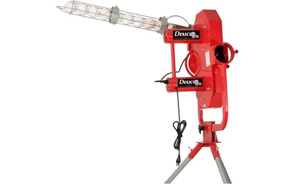 Heater Sports Deuce 95 Mph 2 Wheel Baseball Pitching Machine With Automatic Ball Feeder