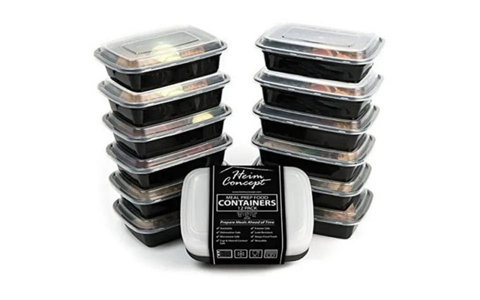 Heim Concept 12-pc Premium Meal Prep Food Containers With Improved Lids Durable Reusable Top Rack Dishwasher Safe Leak-r