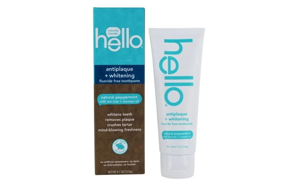 Hello Antiplaque Whitening Toothpaste Natural Peppermint 4.7 Oz