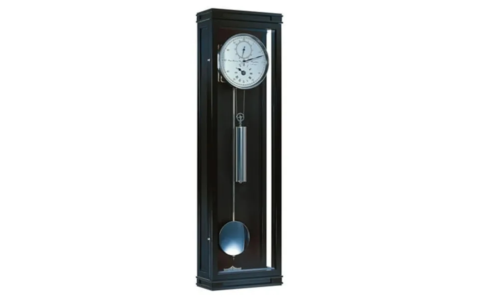 Hermle 37 Black And White Rectangular Mechanical Regulator Pendulum Wall Clock
