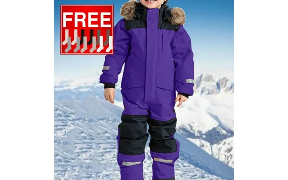 Herrnalise Kids Girls Boys Ski Suits Jumpsuits Waterproof Windproof One Piece Snowsuits Winter Warm Outdoor Jackets Coat