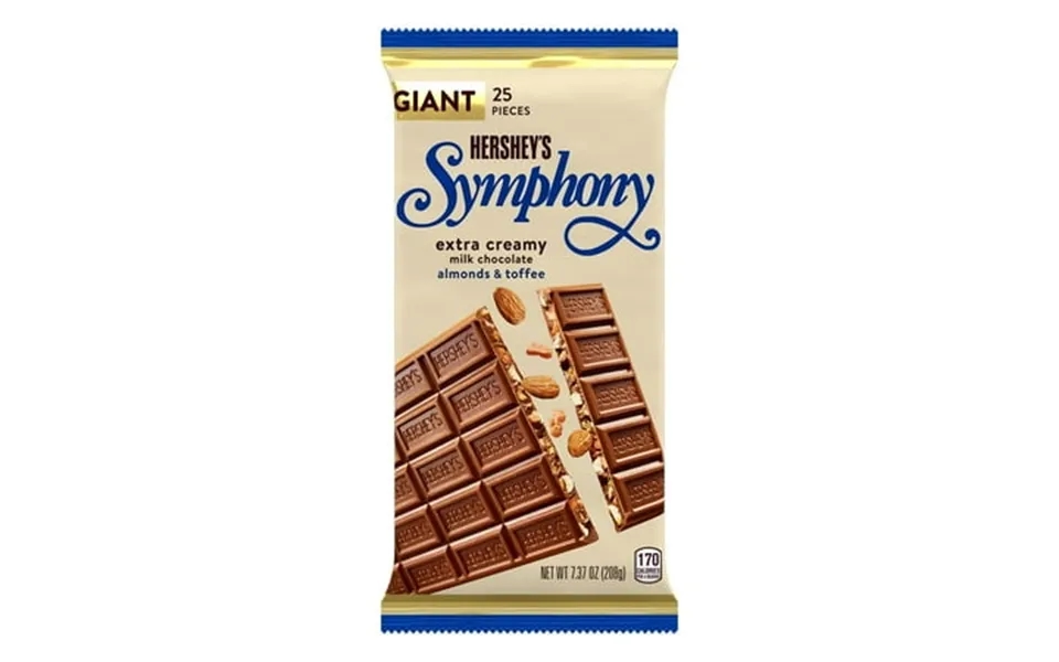 Hershey S Symphony Milk Chocolate Almonds And Toffee Giant Candy Bar Pack Of 2