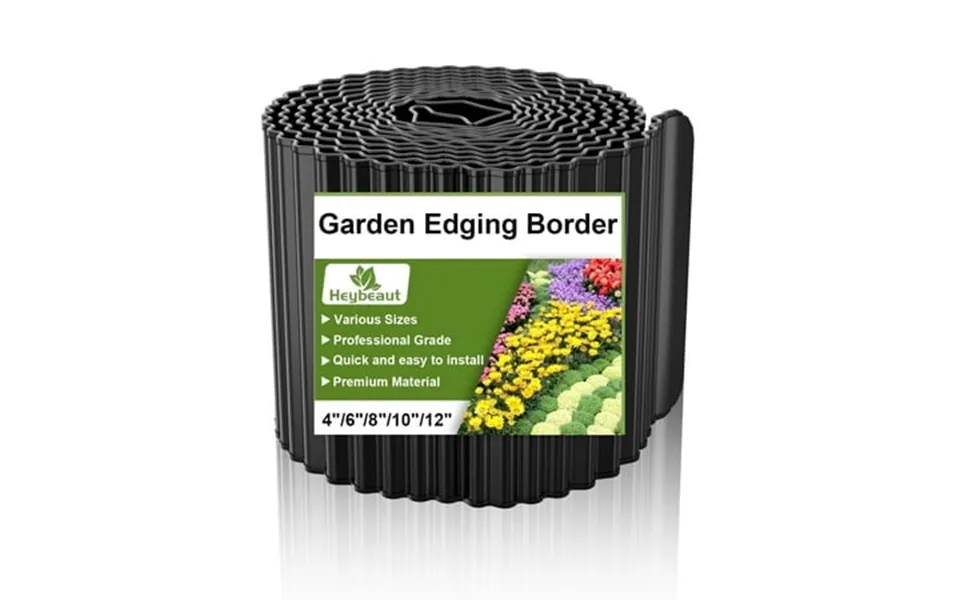 Heybeaut Corrugated Metal Garden Edging - 8 X20 Galvanized Steel Border For Diy Flower Beds Pathways Patio Design Easy I