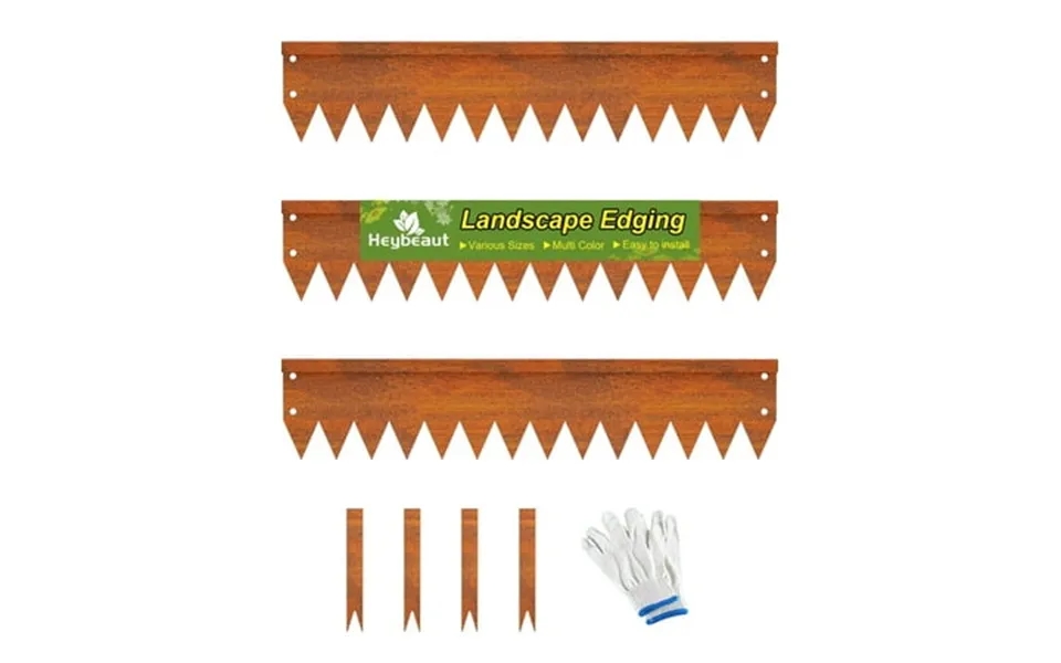 Heybeaut Garden 3 Pack Pre-rusted Cor-ten Steel Landscape Edging - 40 L X 4 H Each 10ft Total