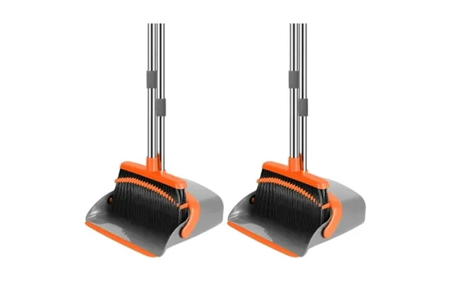 Hfdghl Broom And Dustpan Set 52-in Long Adjustable Handle Broom Dustpan Combo With Dustpan Teeth To Automatically Clean  product image