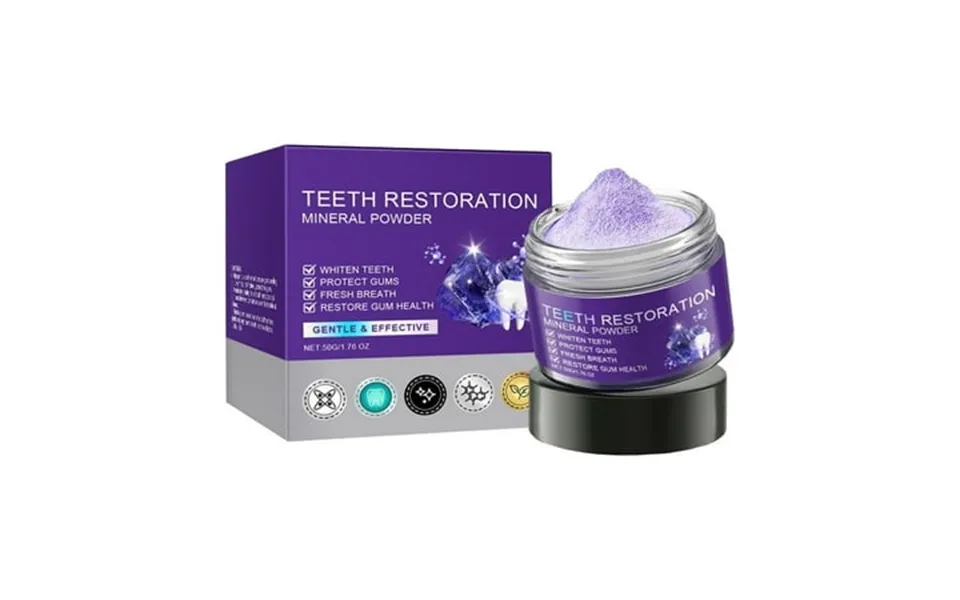 Hhbeauty Purple Teeth Whitening Powder 2025 New Tooth Restoration Mineral Vc Powder Toothpaste Power Strengthening Teeth