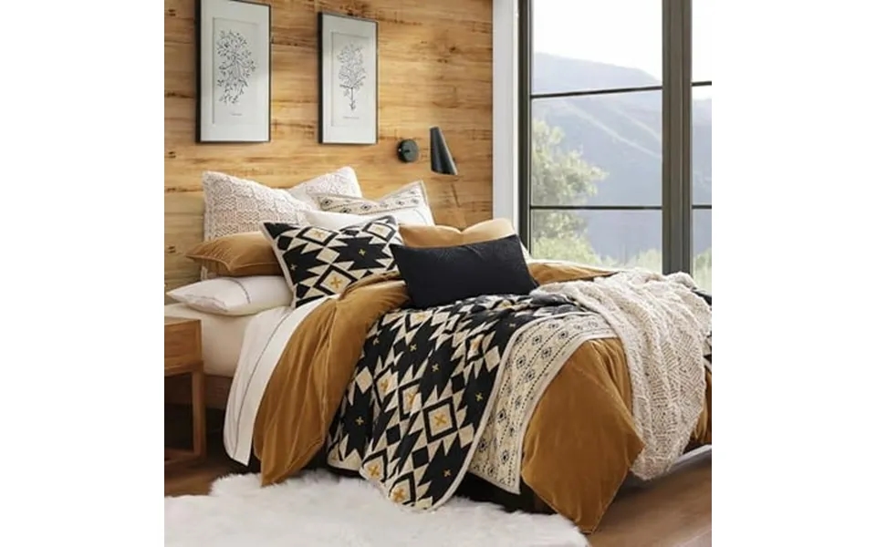 High Desert Western Bedding 3 Piece Quilt Set Aztec Pattern Southwestern Rustic Bedding Reversible Boho Native Aztec Qui