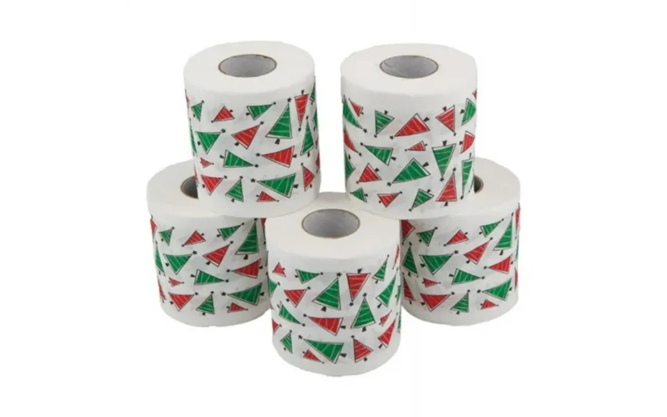 Hilingoto Kitchen Cleaning Supplies 8 Rolls Of Christmas Pattern Series Printed Toilet Paper Rolls Hollow Replacement Ro