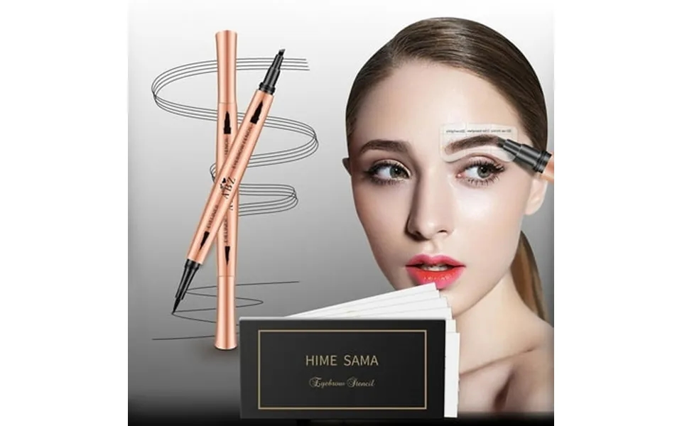 Hime Sama Reusable Eyebrow Stamp Stencil Kit With Micro-fork Tip Applicator
