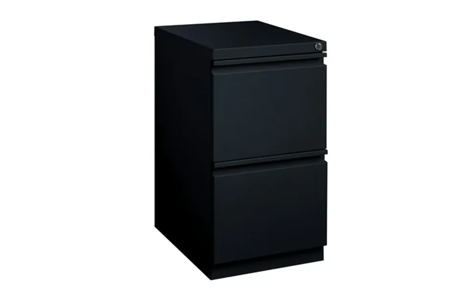 Hirsh 20 Deep Mobile Pedestal File Cabinet 2 Drawer File-file Letter Width Black