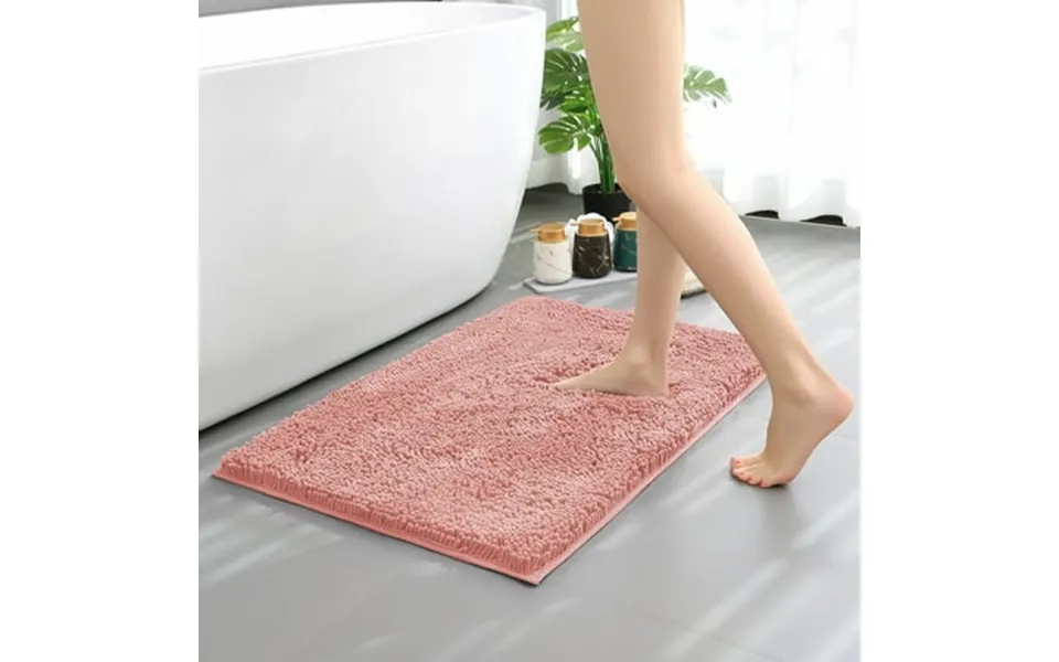 Hitime Soft Chenille Bath Rug Mat 16 X 24 Quick Dry Machine Washable Bathroom Runner - Ultra Absorbent Non-slip Backing
