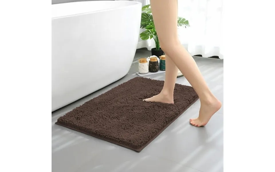 Hitime Soft Chenille Bath Rug Mat 24 X 36 Quick Dry Machine Washable Bathroom Runner - Ultra Absorbent Non-slip Backing