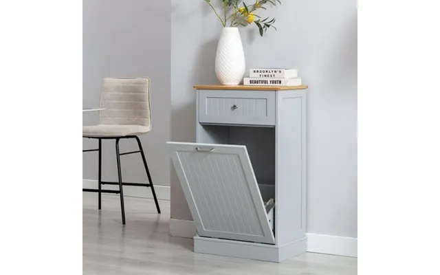 Hlivelood Trash Cabinet Tilt Out Freestanding Kitchen Trash Cabinet Laundry Hamper With Cutting Board Wood Garbage Recyc product image